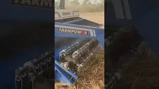 Farmtrac 6055 with Farmpower straw Reaper #shorts