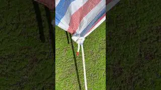 Simple Tent Knot With Stone  #technique #rope