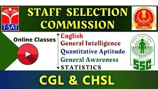 T-SAT || Staff Selection Commission - (CGL & CHSL) || 28-01-2021