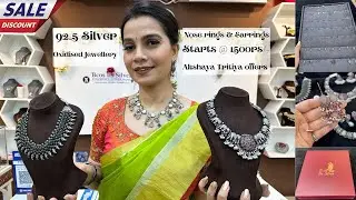 BCOS it&rsquo;s Silver oxidised necklaces,earrings, Nose rings starts @ 750 rs/- || Akshaya Tritiya