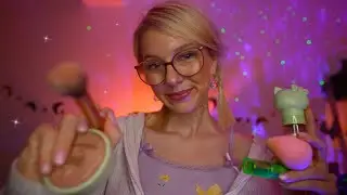 ASMR Beste Freundin Macht Dein Oster MakeUp 🐰💛 {soft spoken, layered sounds}