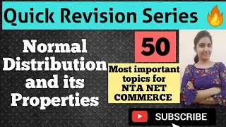 What is a Normal Distribution and its Properties || NTA UGC NET-JRF COMMERCE 🔥 BY: Navneet Kaur 🙂