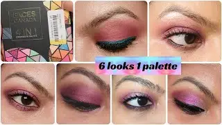 Faces Canada Wicked Fantasy Eyeshadow palette Review / swatches / 6 eye makeup Tutorials 
