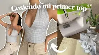 Cosiendo mi primer top!!