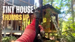 Building the Biggest Little Tiny House on Youtube. Finishing Add on Walls sheathing. Tiny Home Build
