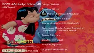 DZWT-AM Radyo Totoo 540 kHz - Sign-on & Sign-off (June 7 & 8, 2025)