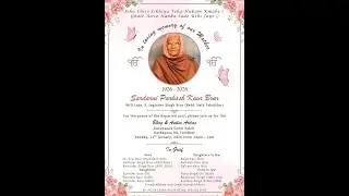 Live Antim Ardas Late. Sardarni Parkash Kaur