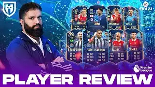 MAXIMIN 91 SALIBA 92 GUIMARAES 93 ZINCHENKO 92 CASEMIRO 94 ODEGAARD 92 JAMES 91 TOTS ||| FIFA 23