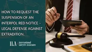 How to Request the Suspension of an Interpol Red Notice &ndash; Legal Defense Against Extradition.