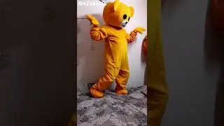 Yellow Teddy Bear Mascot Costume Dress