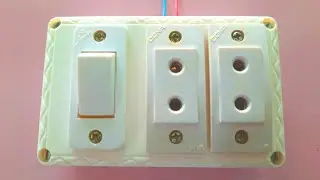 2 2Pin Socket, 1 Switch Wiring Connection || Electric Board Wiring