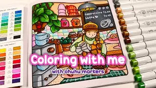 Coloring Cozy Cafe Moment | Ohuhu Markers ☕️