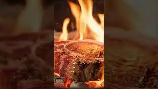 Tomahawk Steak on Fire 🔥 Sizzle ASMR Grill