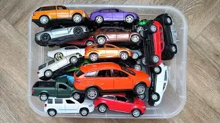 Box Full of Model Cars - Lada Vesta SW, Skoda Yeti, Range-Rover Evoque,