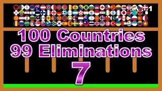 100 countries & 99 times elimination7 -marble race in Algodoo- | Marble Factory 2nd