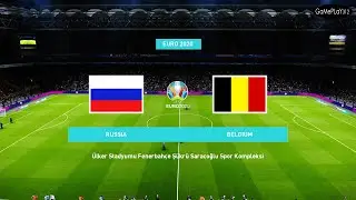 PES 2020 - RUSSIA VS BELGIUM - EURO 2020 - Gameplay PC - Hazard vs Golovin