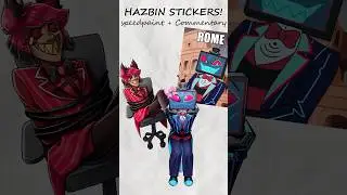 Hazbin Stickers Speedpaint & Commentary  #hazbinhotel #acggoods #speedpaint