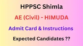 HPPSC AE (Civil) - HIMUDA || Admit Card & All Details || Let&rsquo;s Study ||