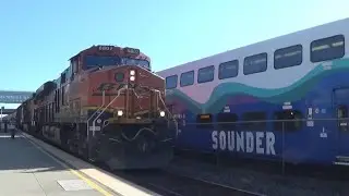 Various Trains in Seattle/Tacoma, WA (Seattle Sub)