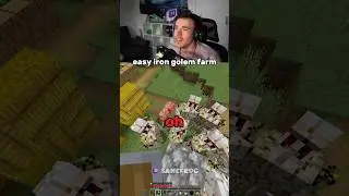 Простая ферма железных големов в Minecraft #minecraft