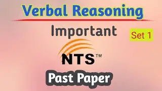 Verbal Reasoning | NTS | Past Paper
