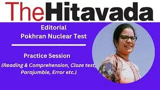 13 May, 2023 | The Hitavada Editorial Practice Exercise | Pokhran Nuclear Test