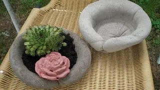 Flower Bowl - Blumenschale  fast Halbkugel aus Damenstrümpfen machen