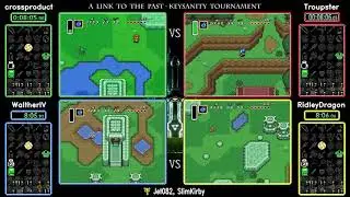crossproduct vs Troupster, WaltherIV vs RidleyDragon. ALTTPR Keysanity Tournament 2018