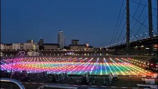 🎡 Düsseldorf Größte Kirmes am Rhein 2025 ✨ Drohnenshow (AO Drones) vom 18. Juli