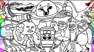 ITALIAN BRAINROT New Big ColoringPages .How to Color Top All Popular BrainrotAnimals Memes 