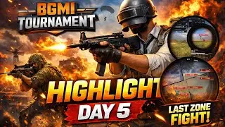 🔥 BGMI Tournament Highlight Day 5 | Last Zone Fight 🏆 Intense Battle