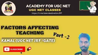 Factors Affecting Teaching : Learner, Teacher, Process, Content or Task, Environment  - Part -2