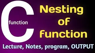 Nesting of function in C