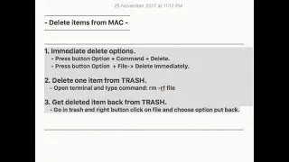 MAC OS - How to permanently and Immediate delete files on mac and shortcuts?