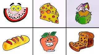 Food Drawing Easy For Beginners - Relaxing & Fun Art Ideas - Art By Ashutosh