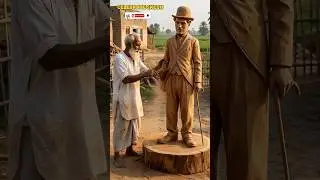 😱Charlie chaplin wooden skech||#celebrity #charliechaplin #charlie #charliemorningstar #shorts