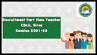 Recruitment notice of part time teacher,CDLU, Sirsa