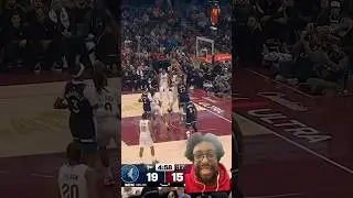 Jarrett Allen POSTERIZES Rudy Gobert #nba #highlights #reaction #jazz #timberwolves #cavs #cavaliers