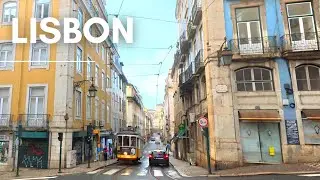 Morning Walk After a Rainy Night in Lisbon PORTUGAL