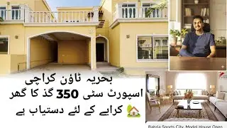 Bahria Town Karachi sports city villa available for Rent 5bed room lounge drawing room 2 side garden