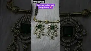 Victorian polish wati mangalsutra with earrings 💫 #mangalsutra #victorianjewelry #viral#explorepage