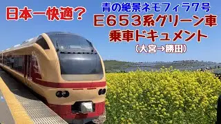 【忖度無しの辛口レポート】E653系特急青の絶景ネモフィラ号の豪華？グリーン車乗車ドキュメント(大宮→勝田)