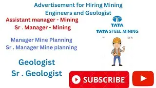 ###Mining Engineers and Geologist recruitment at (TATA STEEL LTD)###