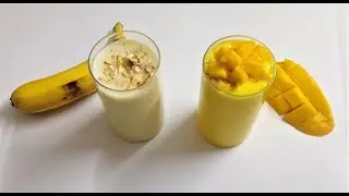 2 QUICK & EASY REFRESHING LASSI RECIPE | BANANA LASSI | MANGO LASSI | SUMMER DRINK RECIPE