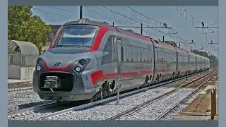 I treni adriatici  in corsa sul TRATTO A SEMPLICE BINARIO in stazione a Chieuti Serracap. [P.3/10].