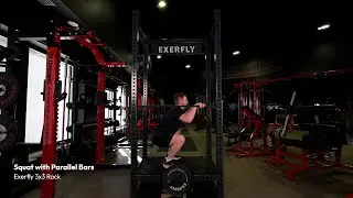 Squat with Parallel Bars | Exerfly 3x3 Rack