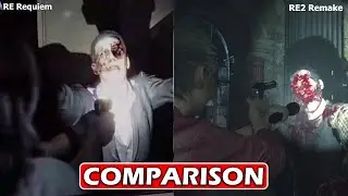RESIDENT EVIL REQUIEM Vs RE2 Remake Gun Combat & Zombie Comparison Gameplay