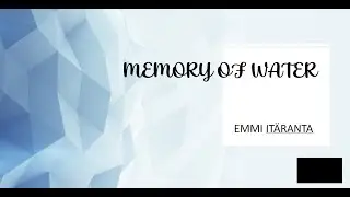 Leitura de &ldquo;Memory of water&rdquo; (2012), de Emmi It&auml;ranta