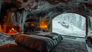 5-Hour Winter Wonderland Soundscape: Fireplace, Snowstorm, and Nature Ambiance