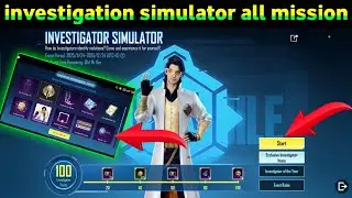 investigation simulator all mission complete | PUBG mobile get free investigation title permanent
